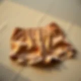 Elegant silk booty shorts displayed on a textured surface