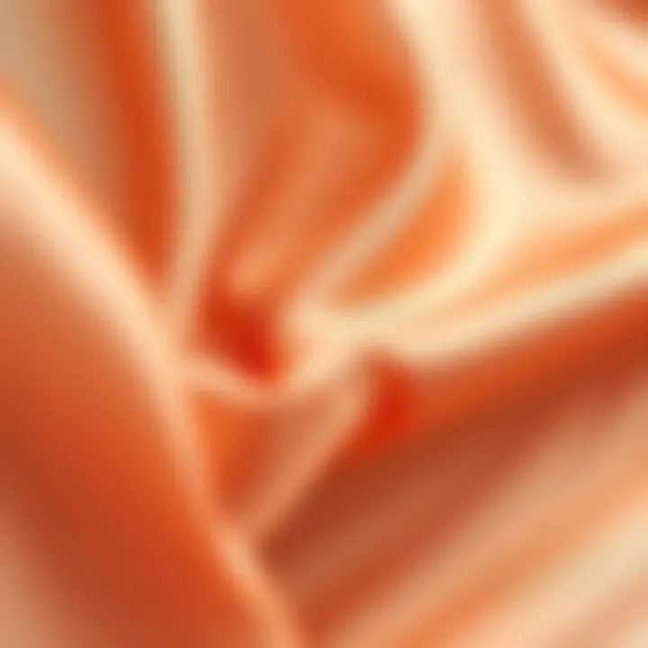Close-up view of silk fabric showcasing its sheen and texture