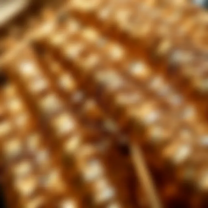 Close-up of fabric texture on a sequin wide leg jumpsuit