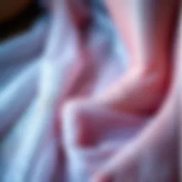 Close-up texture of shimmering fabric