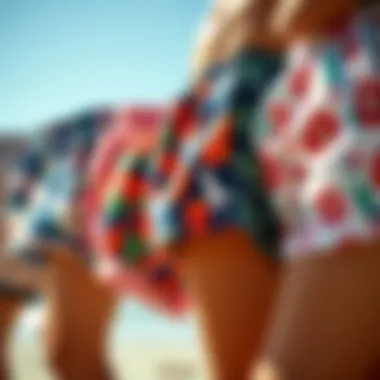 Colorful array of swim shorts showcasing various patterns and designs