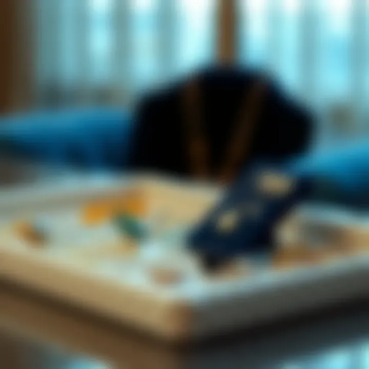 Elegant Display of Flocked Jewelry Tray Elegant display of flocked jewelry tray with assorted jewelry pieces