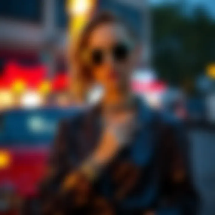 Stylish outfit featuring sequins paired with complementary accessories