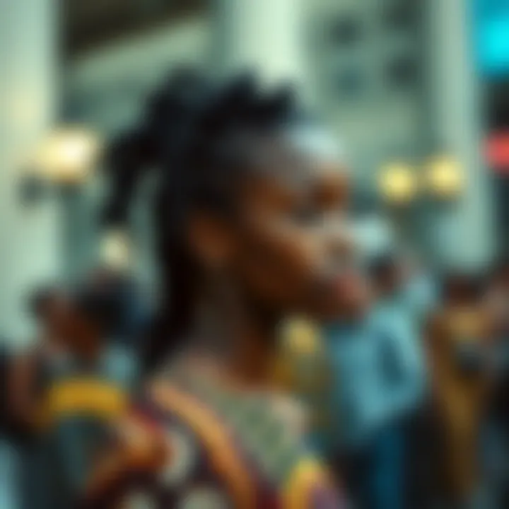 An artistic representation of cultural significance through afro twists