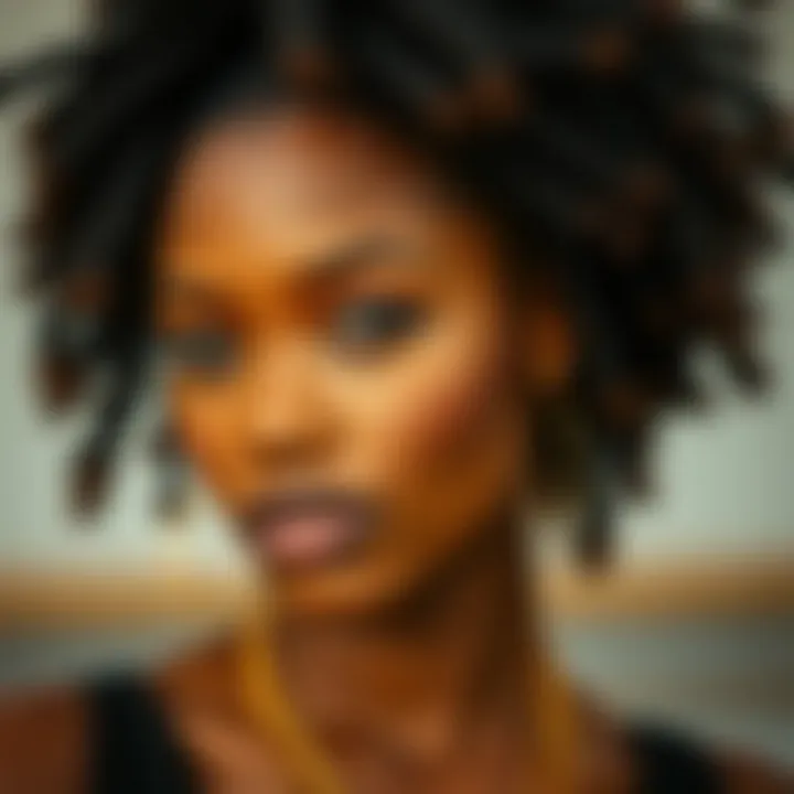 Vibrantly styled springy afro twists showcasing texture and volume