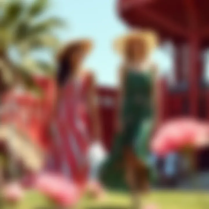 A collection of vibrant sun dresses showcasing different styles and patterns.