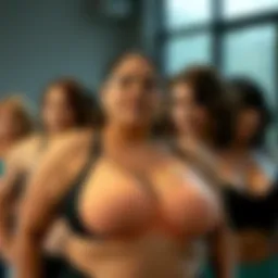 Different styles of plus size workout bras