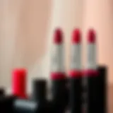 Vibrant shades of ultra matte liquid lipstick displayed elegantly