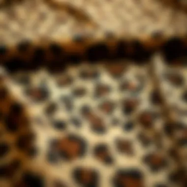 Fabric swatches showcasing leopard patterns