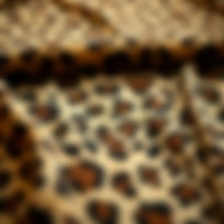 Fabric swatches showcasing leopard patterns