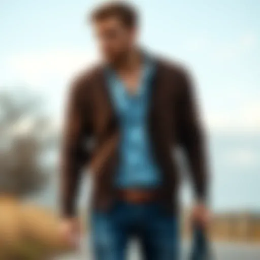 Stylish leopard cardigan paired with denim