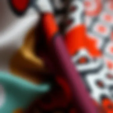 The Artistry of Modern Fabric Design A close-up of unique fabric patterns showcasing contemporary design