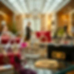 Elegant display of various clear jewelry bags with accessories