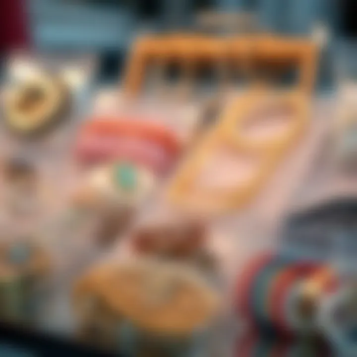 Organized jewelry showcased in clear bags