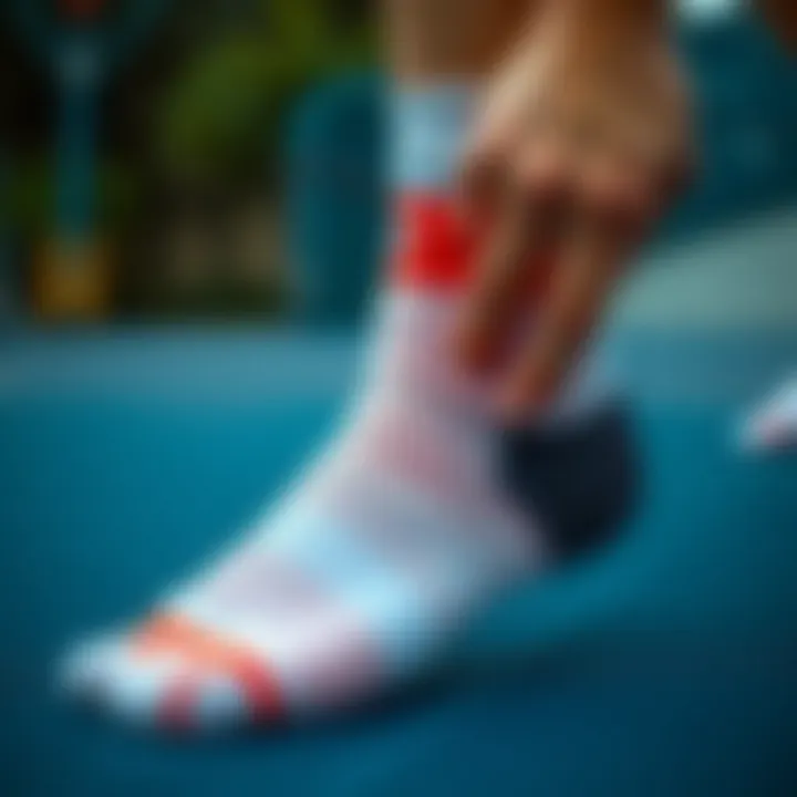 Ensuring the Perfect Fit of Padded Socks Proper fitting of padded socks on a foot