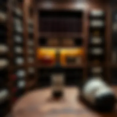 Elegant wine storage setup emphasizing optimal conditions for preservation