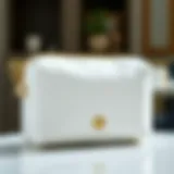 Sophisticated white makeup bag with elegant design