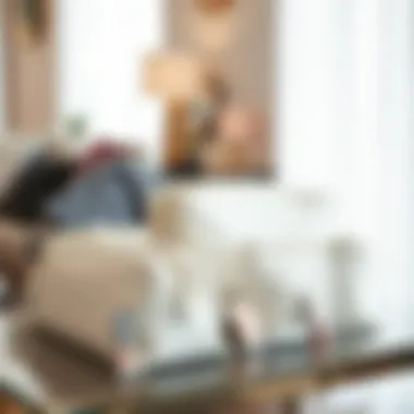 Stylish arrangement of white makeup bags in a chic setting