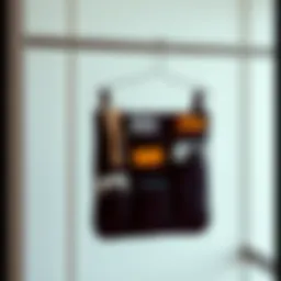 Stylish pocket hanger organizer showcasing various compartments