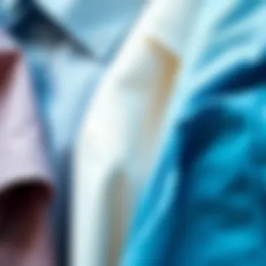 Fabric Textures and Choices Close-up of various shirt fabrics showcasing texture