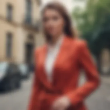 Elevated Elegance: Blazer and Dress Combination An elegant blazer paired with a chic dress, showcasing versatility in styling.