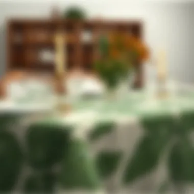 Sustainable fabric choices for green leaf tablecloths