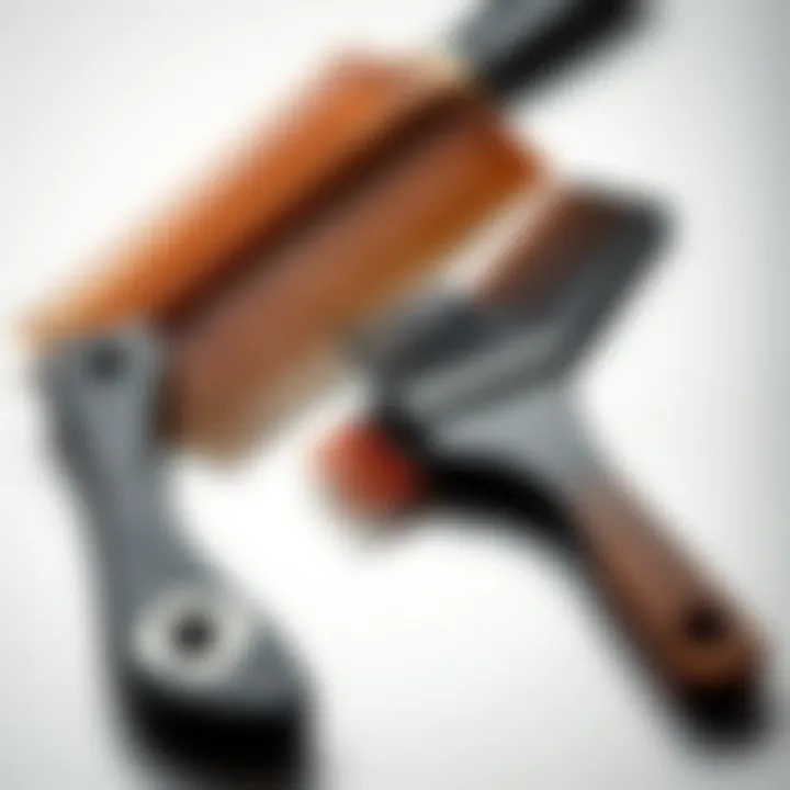 Comparison image of heat resistant rat tail comb alongside traditional combs highlighting material differences