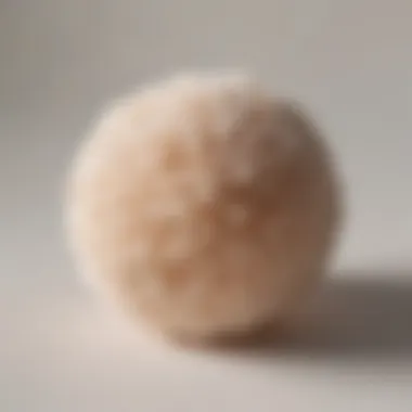 Close-up of eco-friendly materials used in powder puffs