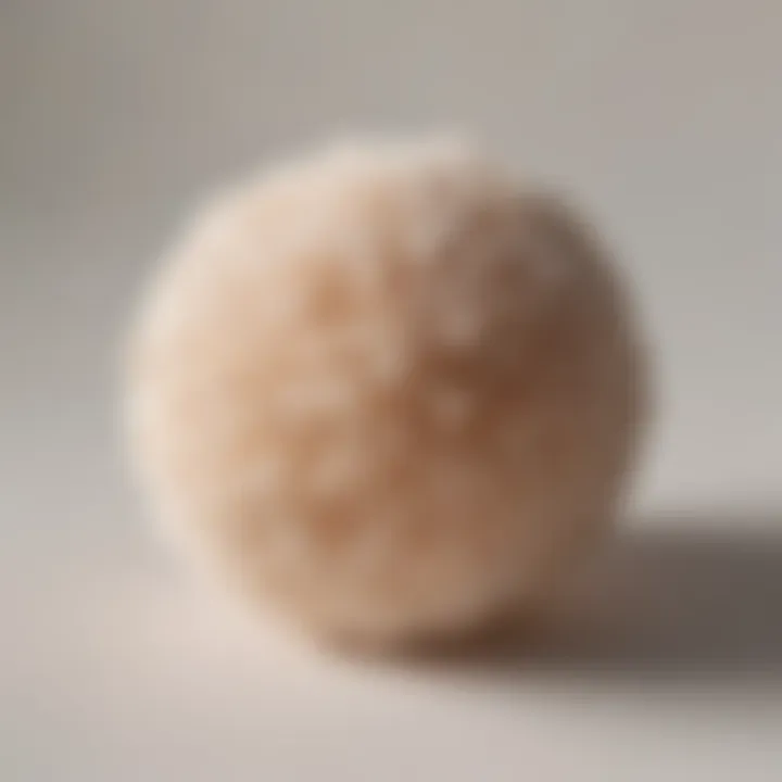 Close-up of eco-friendly materials used in powder puffs