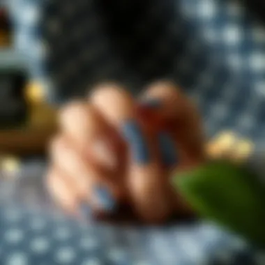 Elegant polka dot nail wraps displayed on a stylish background