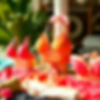 A thoughtfully arranged display of tankini care and maintenance tips