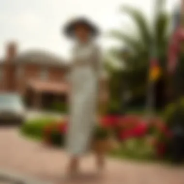 Historical illustration of fashion featuring polka dots