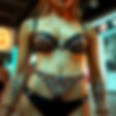 Stylish thong fashion on display