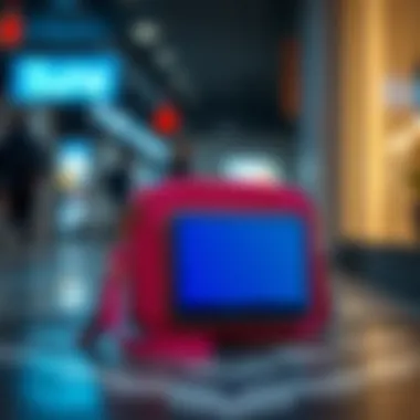 Sleek touch screen crossbody bag with vibrant color