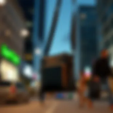 Trendy touch screen crossbody bag in an urban setting