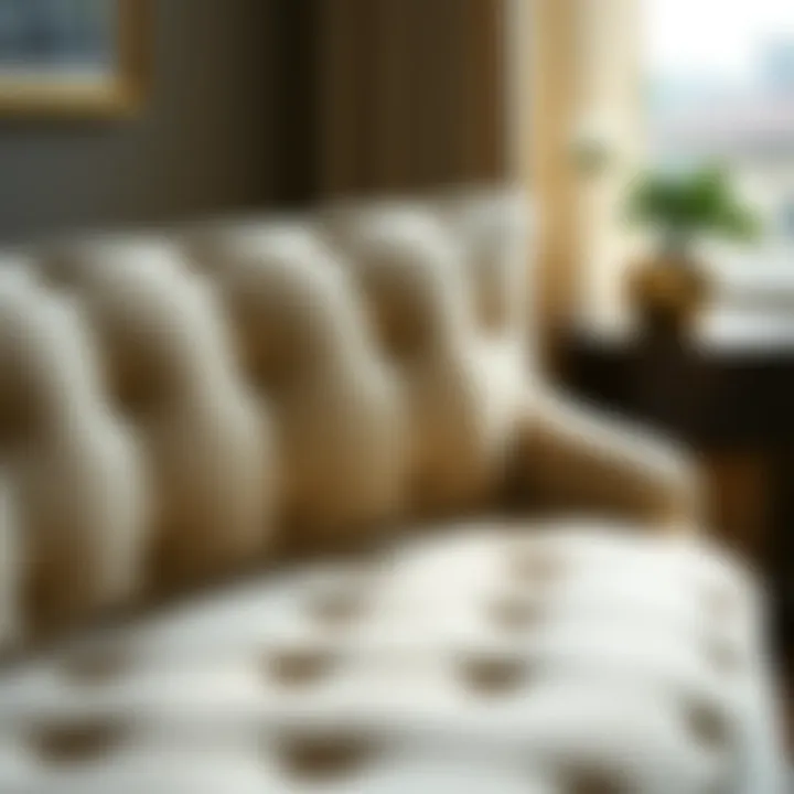 Care instructions for maintaining tufted slipcovers