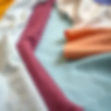 Various types of double-sided iron-on interfacing spread out for comparison