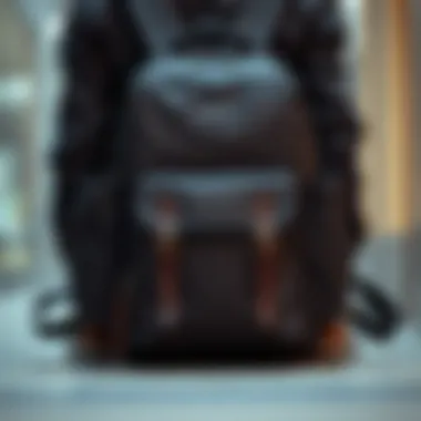 Eco-friendly materials used in a stylish backpack for business travelers