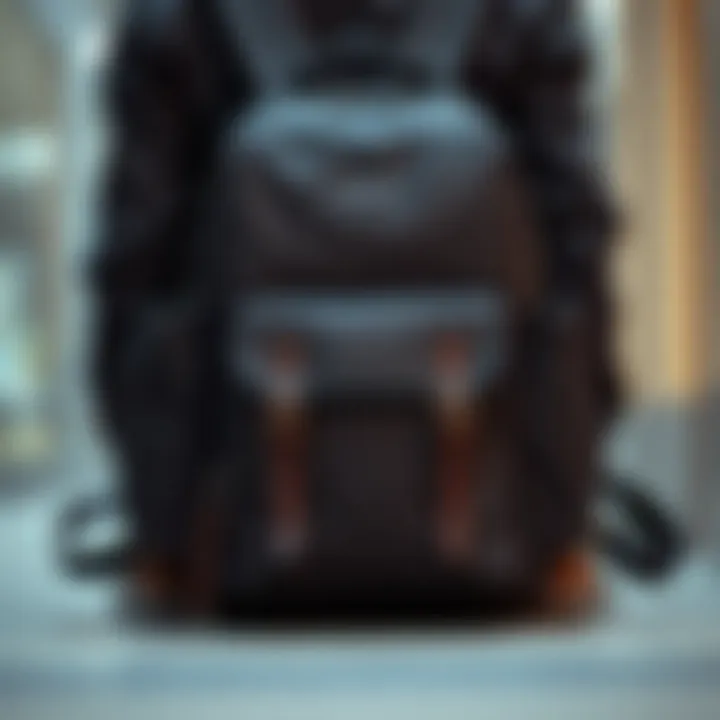 Eco-friendly materials used in a stylish backpack for business travelers