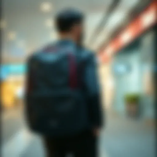 Sleek and modern business travel backpack showcasing ergonomic design