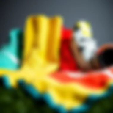 A variety of innovative designs of running sweat towels displayed together