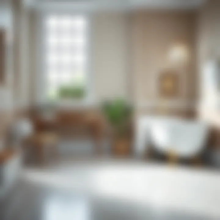 Elegant Waterproof Baseboards in Bathroom Setting Elegant waterproof baseboards enhancing bathroom decor