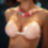 Sleek design of waterproof breast lift pads showcasing innovative materials