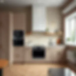 Stylish application of waterproof vinyl tile stickers in a modern kitchen.